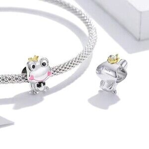S925 Sterling Silver Gentle Frog Charm